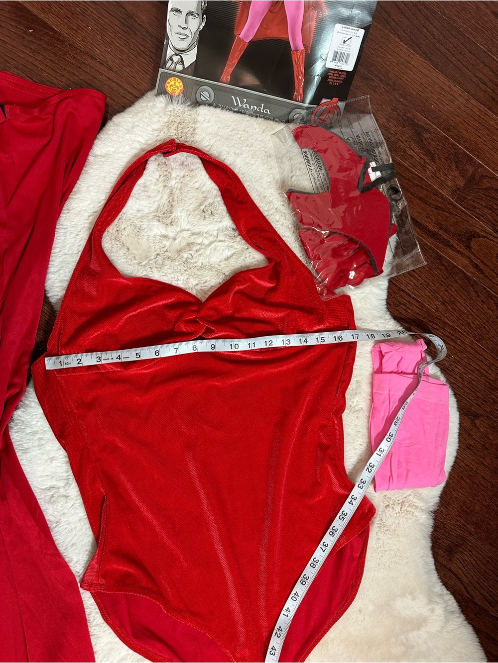 Marvel Wanda Vision Inspired Red and Pink Superhero Costume by Rubies - Picture 8 of 11